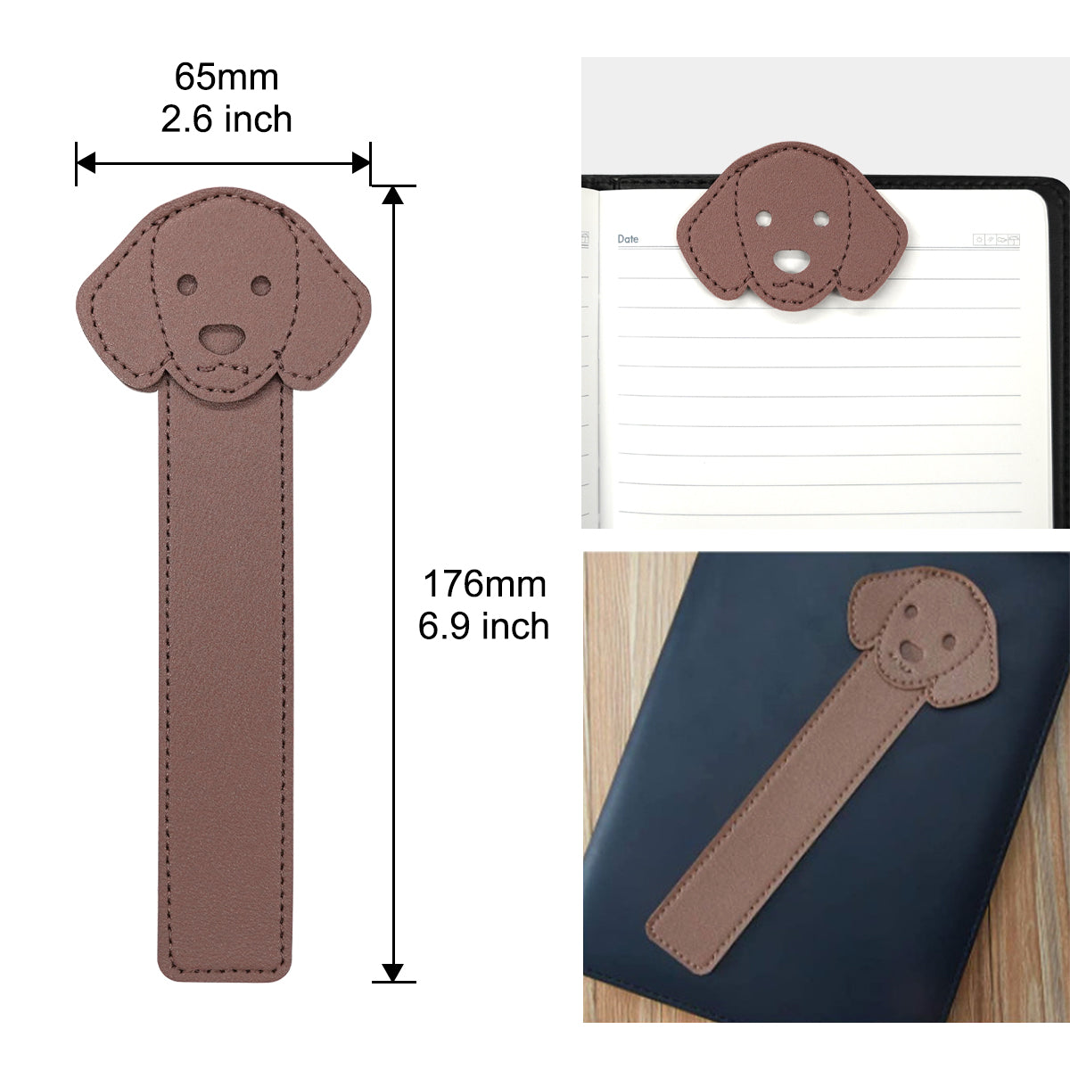 TYVOK Cute Puppy Leather Bookmark – Handmade Dog Page Marker Gift product image 7