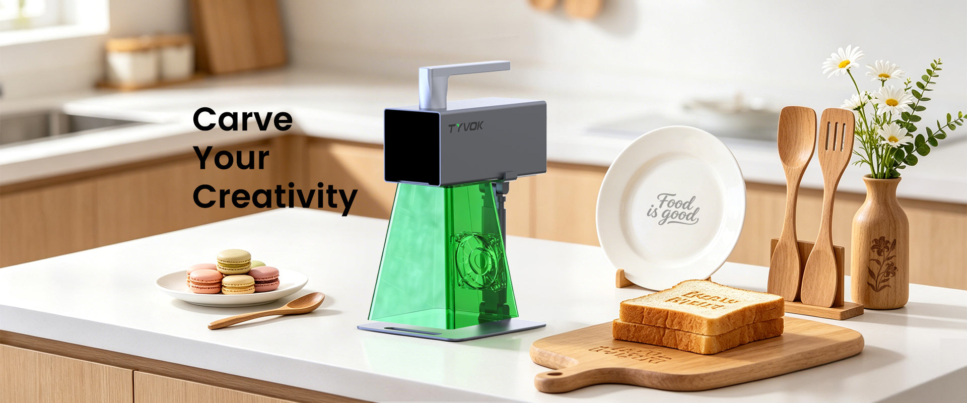 TYVOK P2 compact laser engraver setup