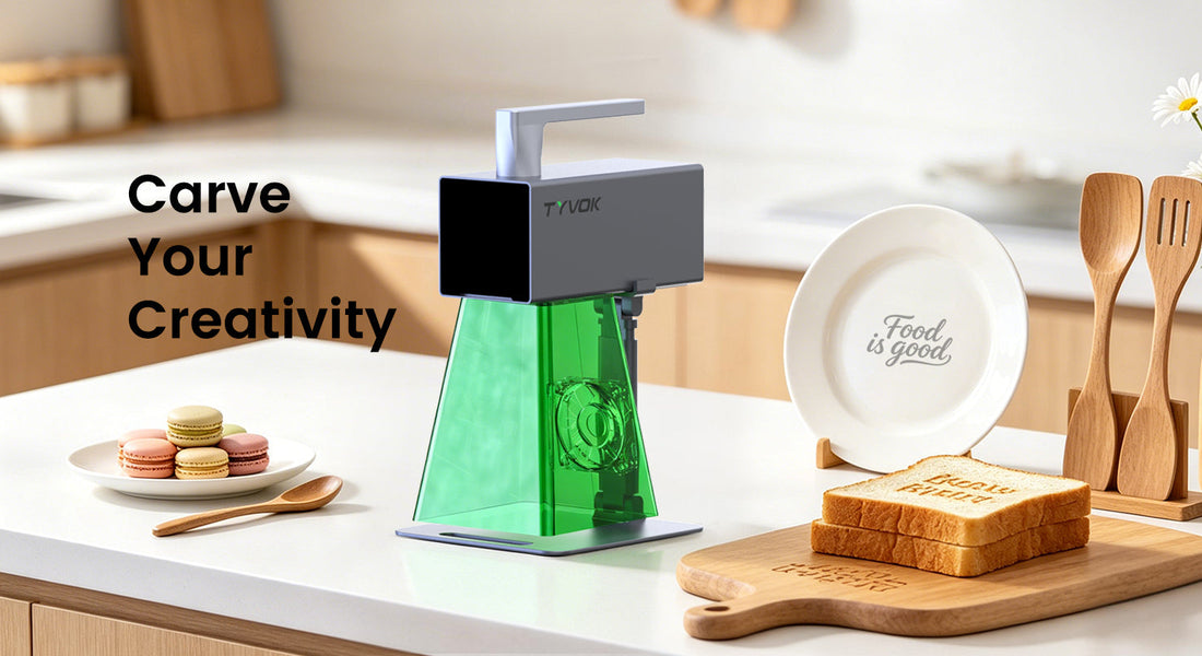 TYVOK P2 compact laser engraver setup