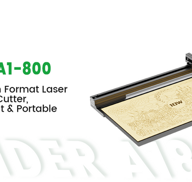 Tyvok Spider A1800L: 800*400mm format, compact, portable, powerful laser cutter