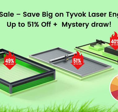 Spring Sale – Save Big on Tyvok Laser Engravers: Up to 51% Off + Mystery Draw