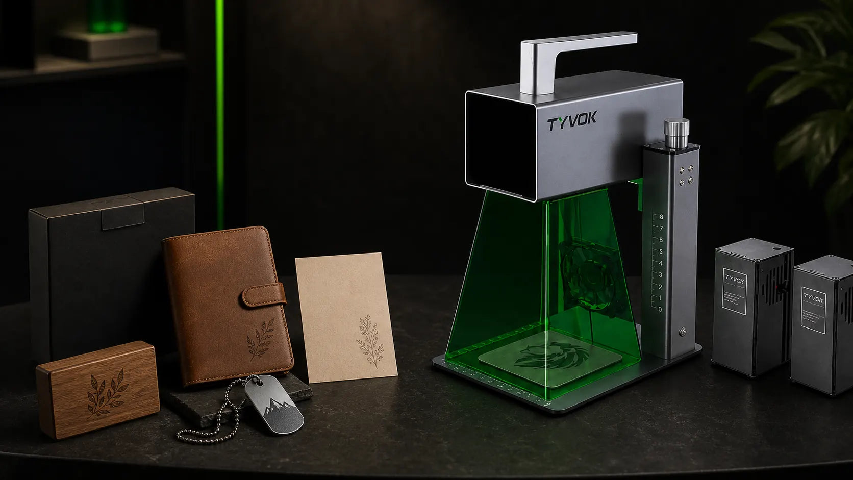 Private label galvo laser setup for a personalized gift brand