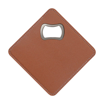 TYVOK Dual-Layer Laser Engravable Leather Coaster with Built-in Bottle Opener – Personalized Ba product image 1