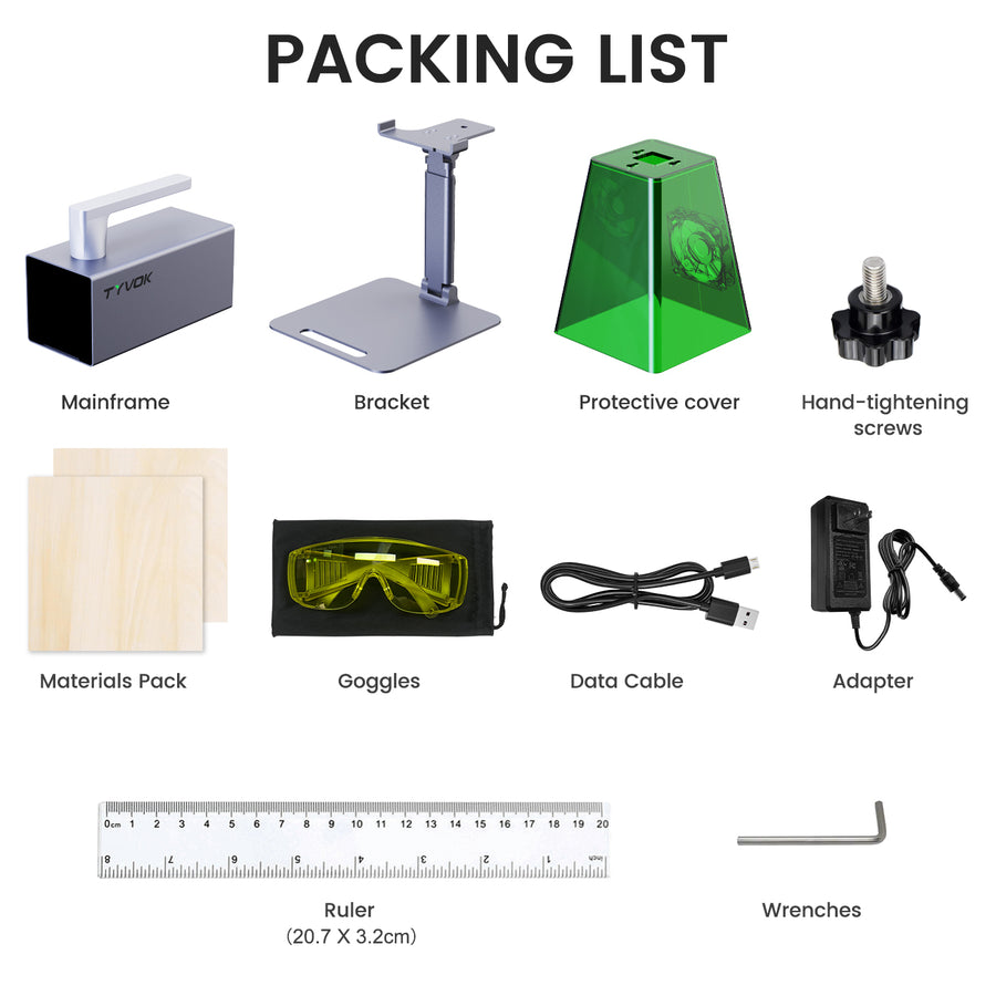 Tyvok P2 package contents and included accessories