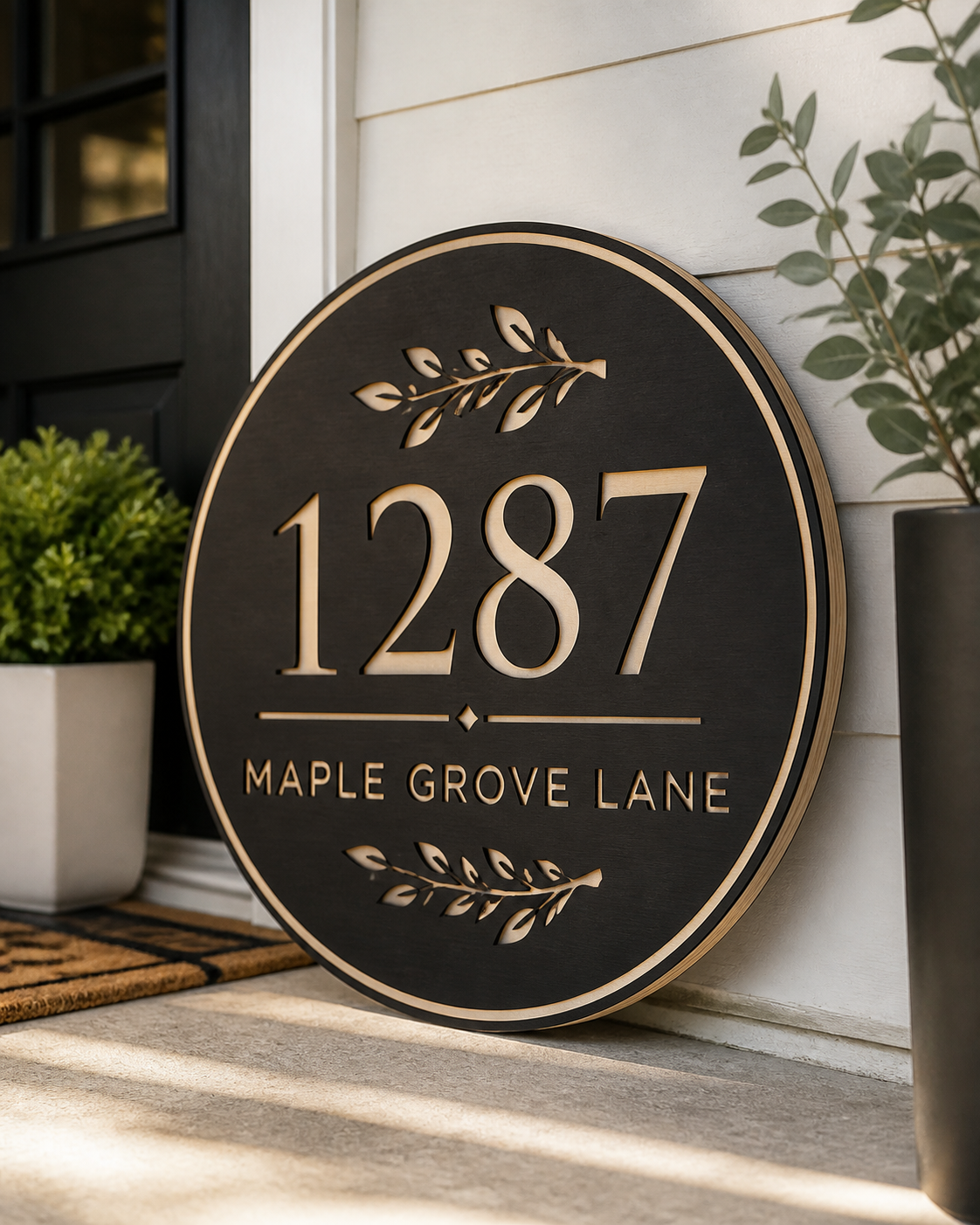 TYVOK Design Lab preview - Modern House Number Laser Design Pack