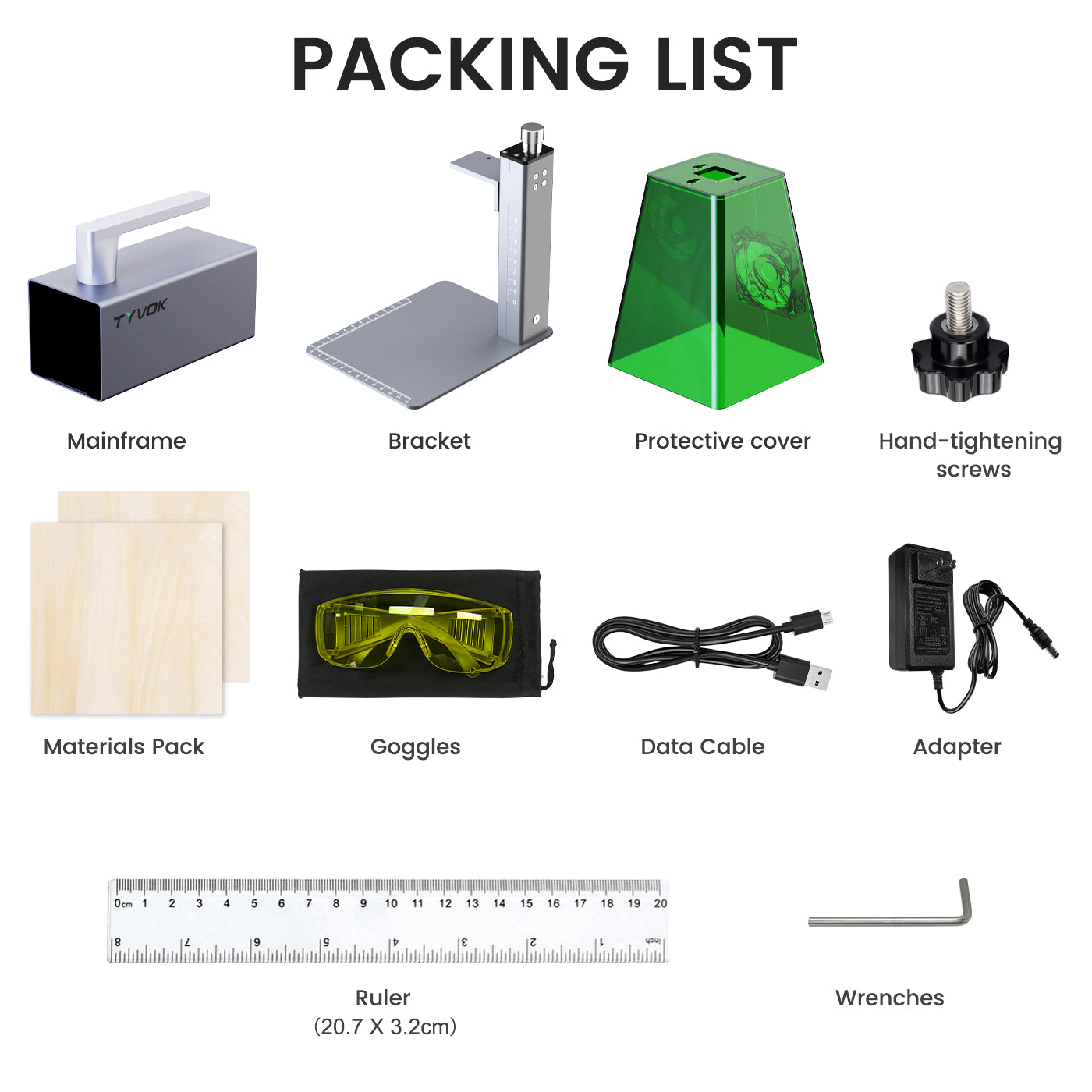 TYVOK P2 new stand packing list