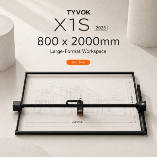 TYVOK X1S 2026 complete 800 by 2000 mm large-format workspace