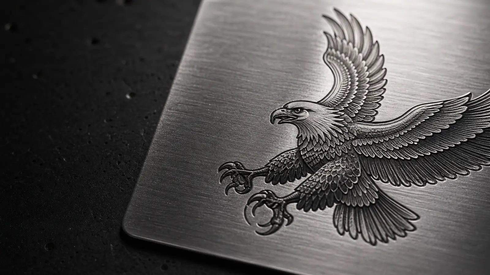 Detail engraving texture on brushed metal from Tyvok P2 Ultra production system