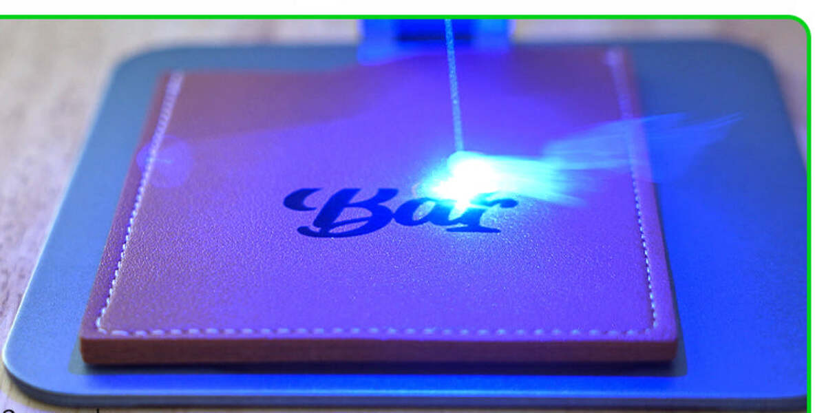 Tyvok P2 leather engraving sample