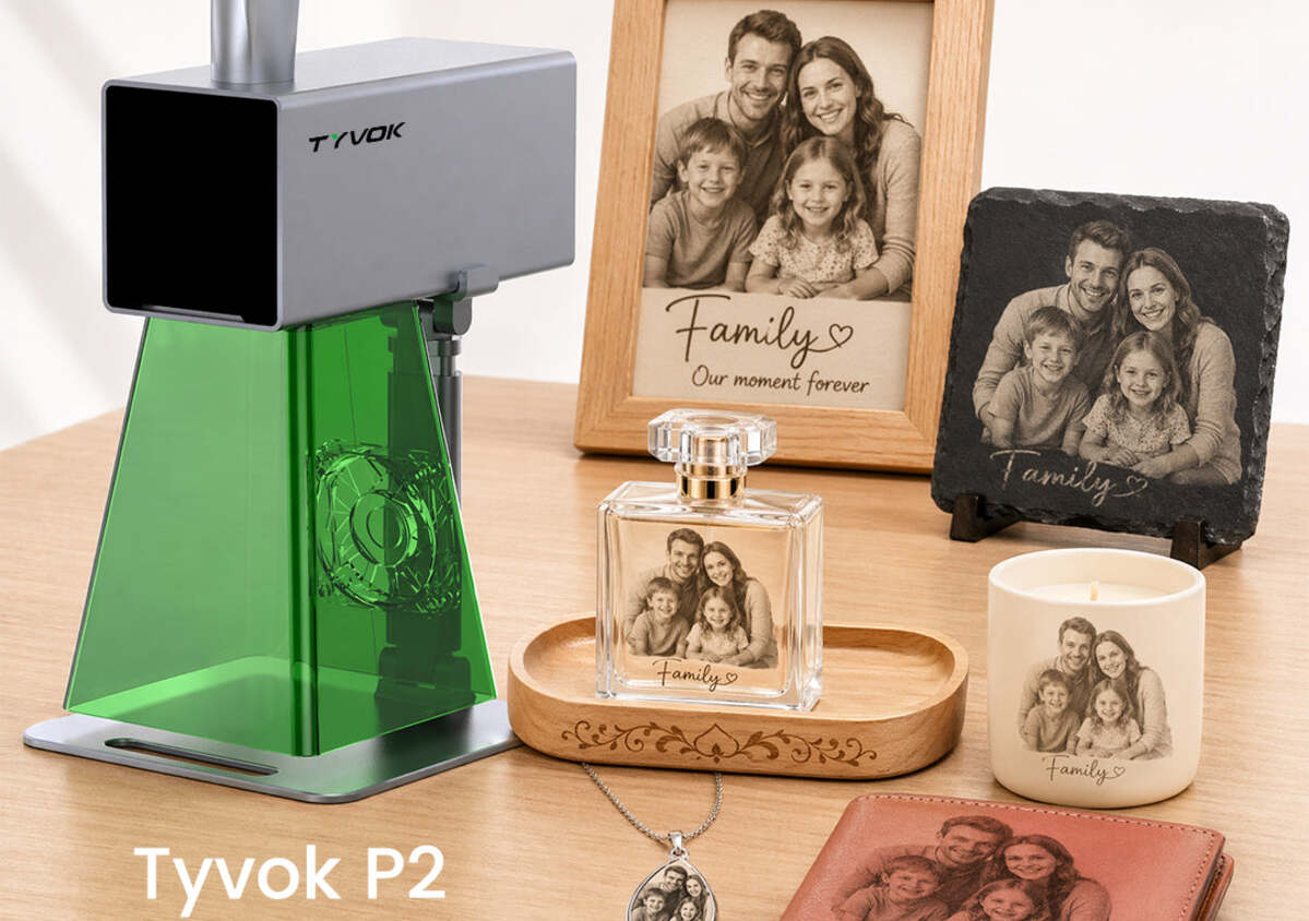 Tyvok P2 photo gift engraving examples on wood leather and stone